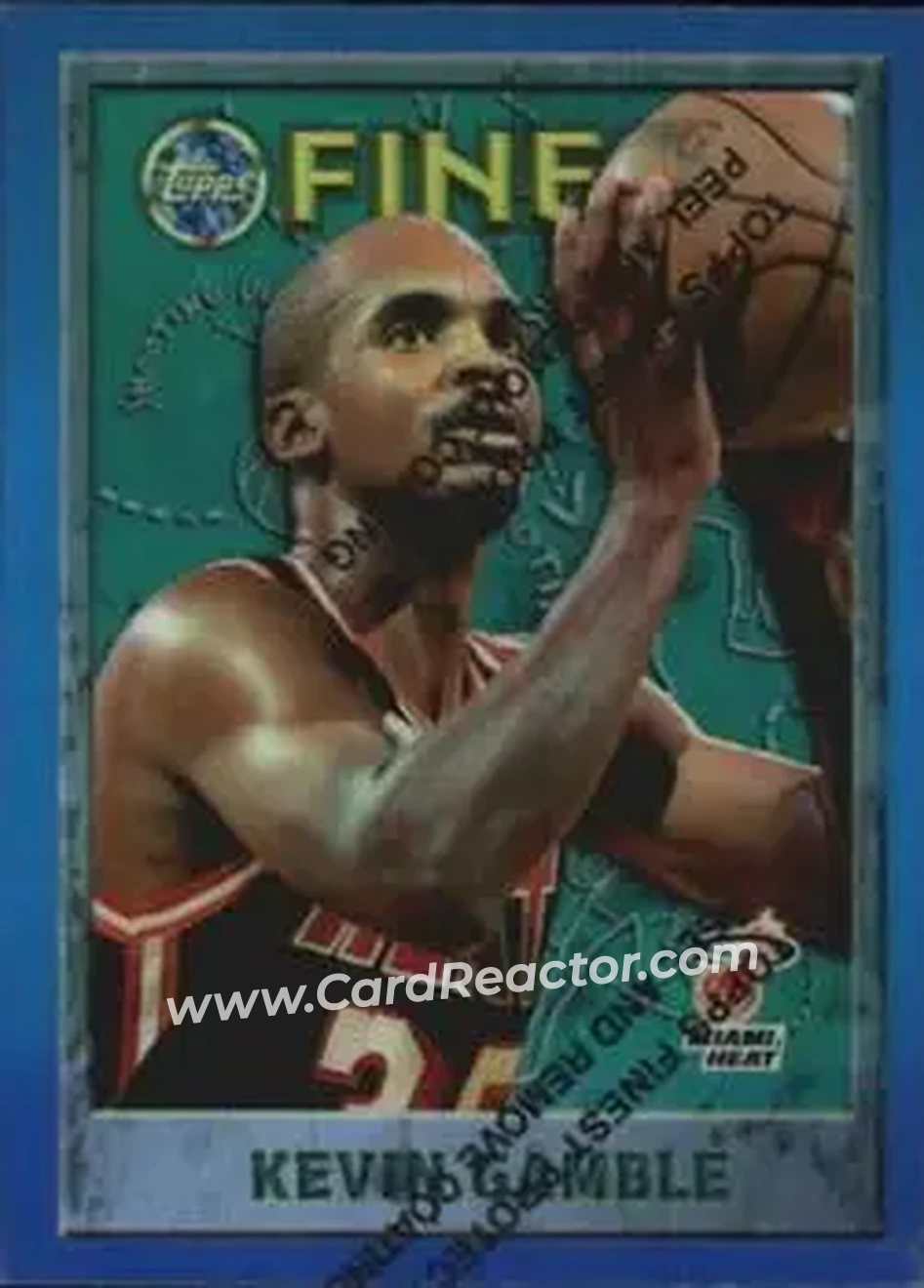 1995-96 Finest - Refractors #148 - Kevin Gamble - Miami Heat - Front