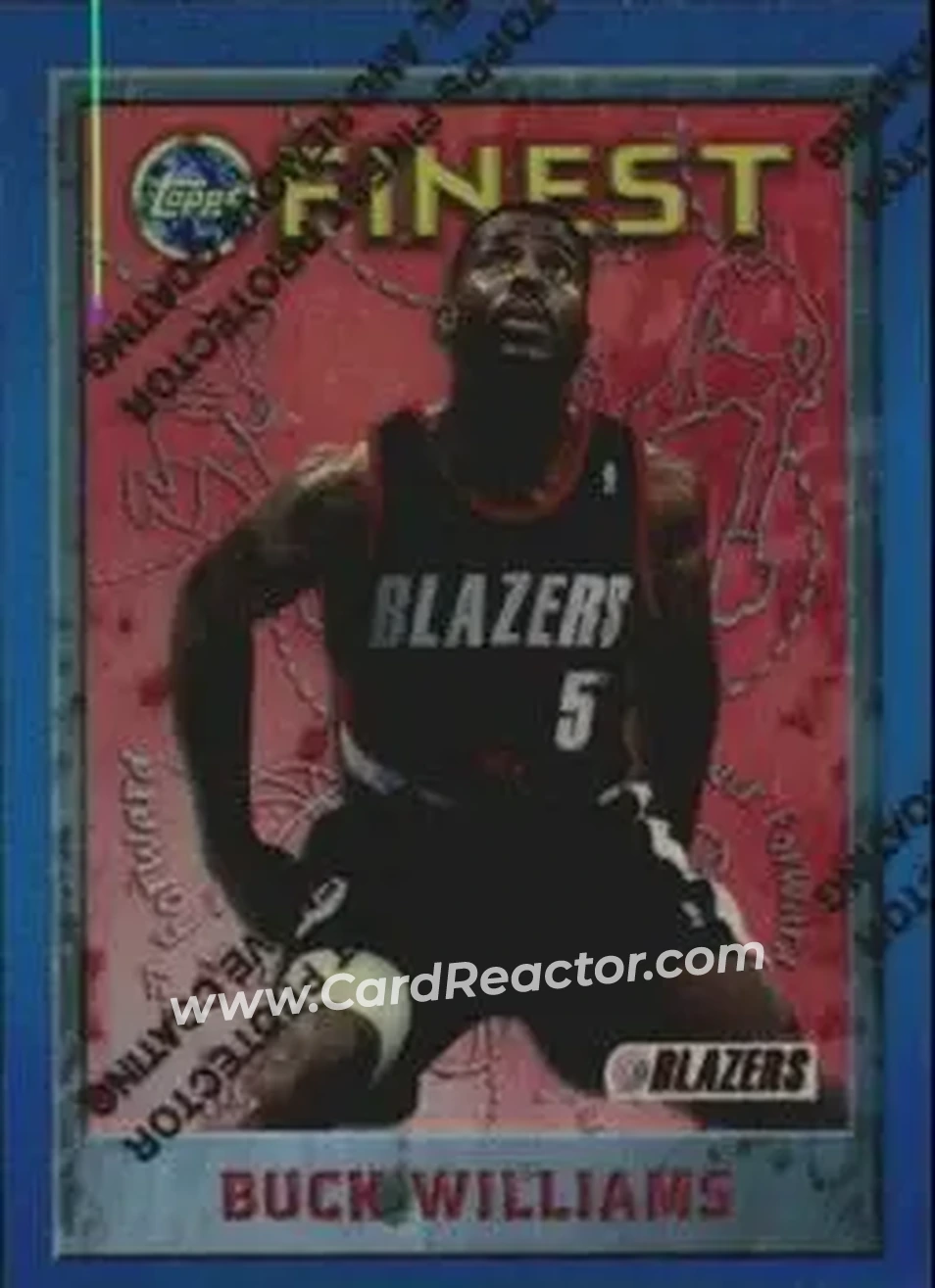 1995-96 Finest - Refractors #152 - Buck Williams - Portland Trail Blazers - Front