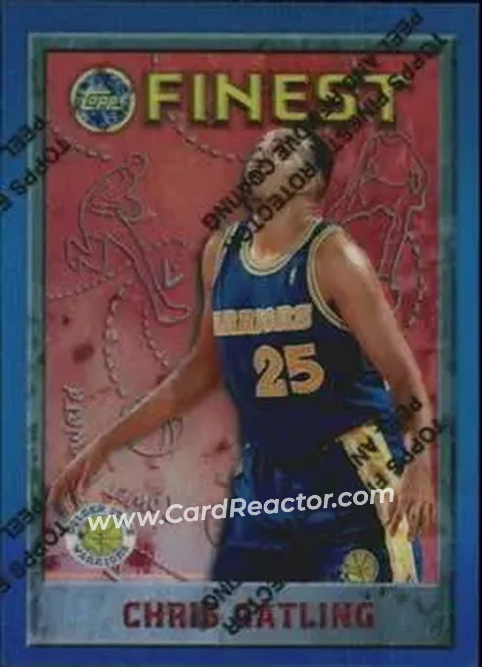 1995-96 Finest - Refractors #156 - Chris Gatling - Golden State Warriors - Front