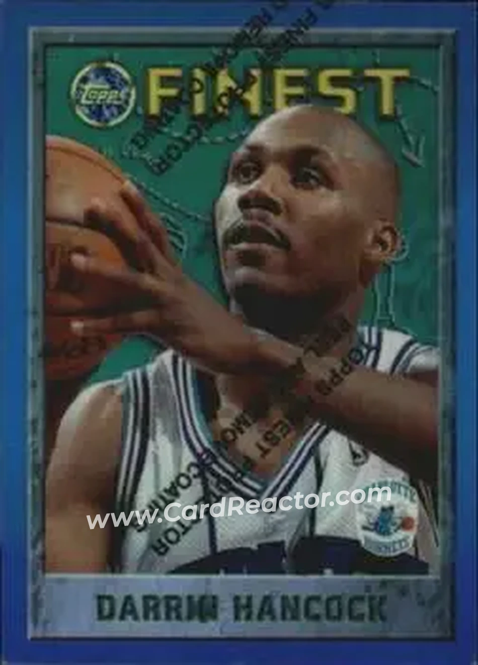 1995-96 Finest - Refractors #157 - Darrin Hancock - Charlotte Hornets - Front