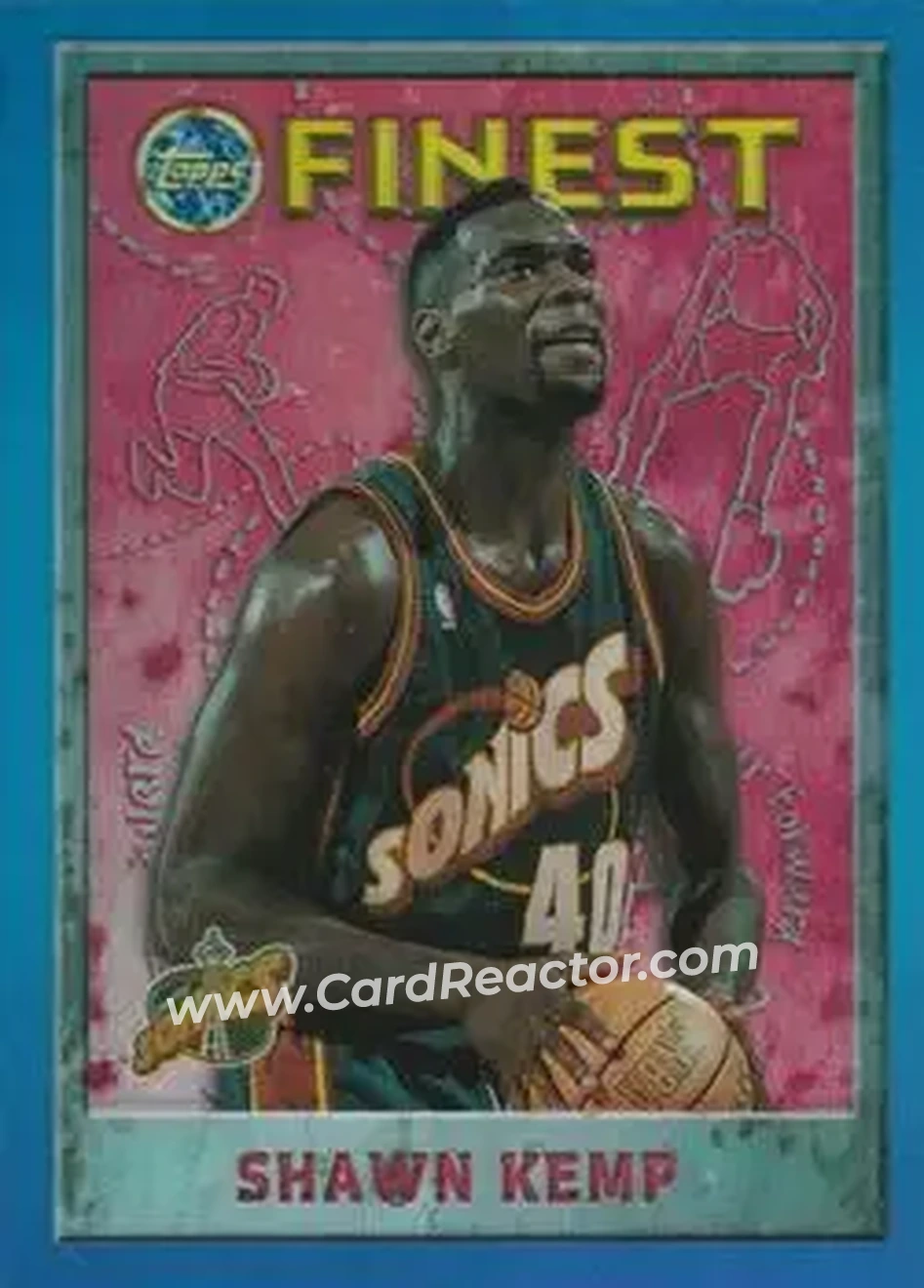 1995-96 Finest - Refractors #159 - Shawn Kemp - Seattle SuperSonics - Front
