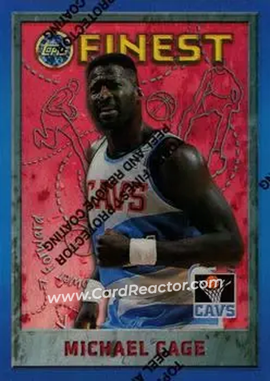1995-96 Finest - Refractors #160 - Michael Cage - Cleveland Cavaliers - Front