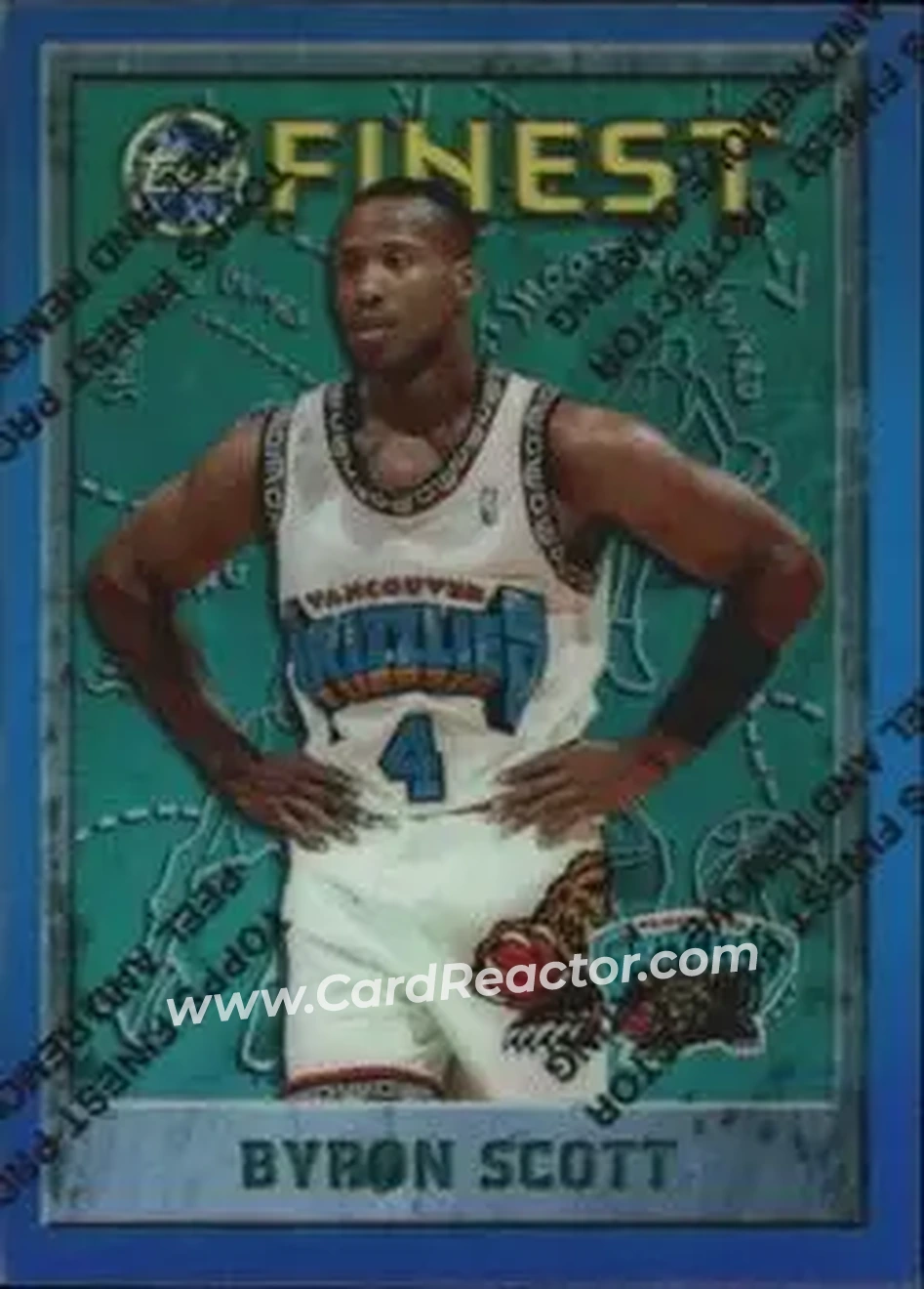 1995-96 Finest - Refractors #162 - Byron Scott - Vancouver Grizzlies - Front