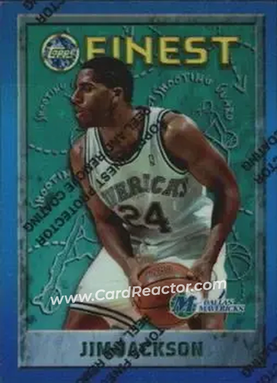1995-96 Finest - Refractors #164 - Jim Jackson - Dallas Mavericks - Front