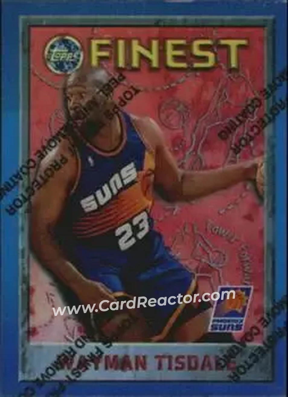 1995-96 Finest - Refractors #165 - Wayman Tisdale - Phoenix Suns - Front