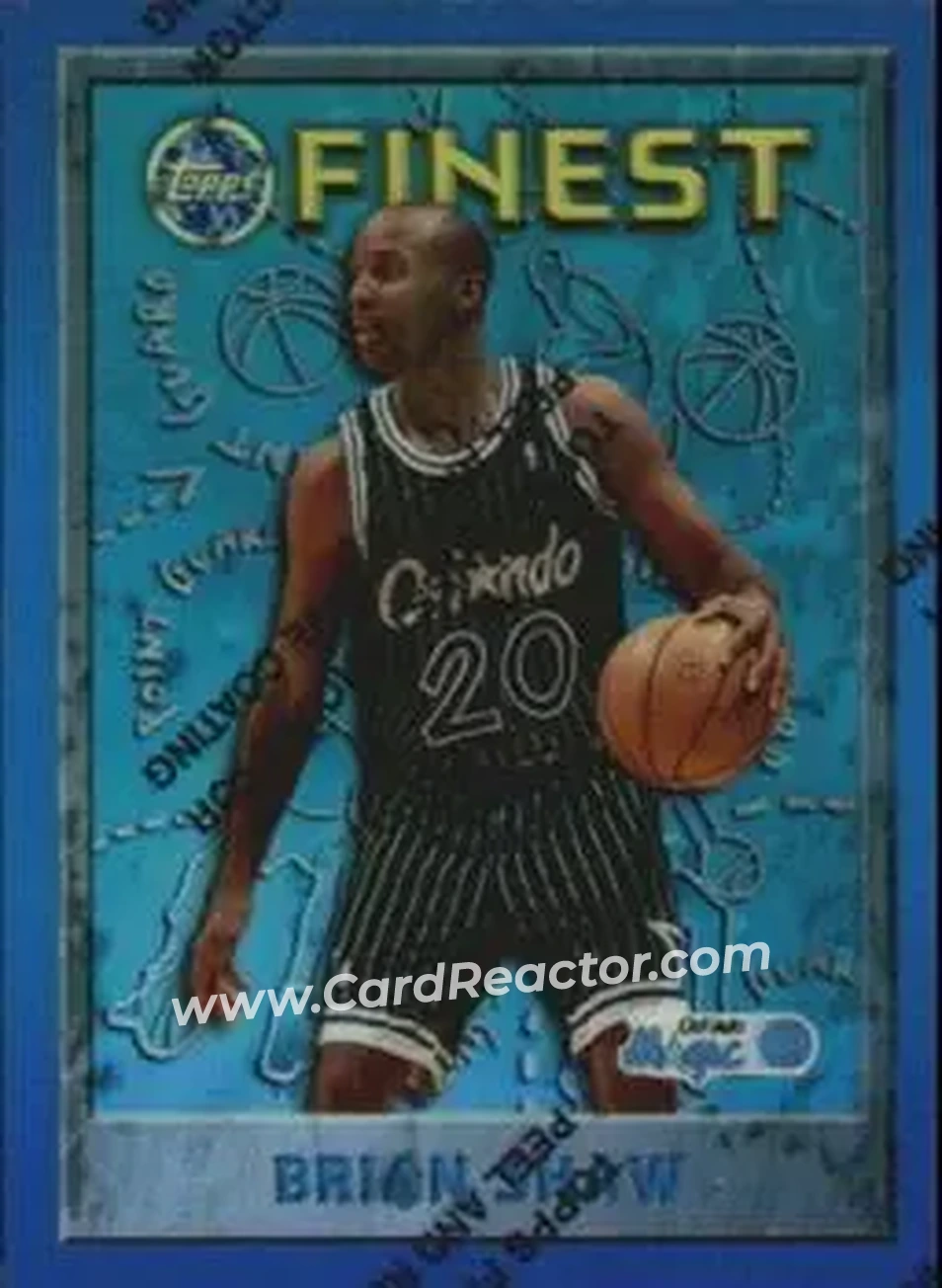 1995-96 Finest - Refractors #167 - Brian Shaw - Orlando Magic - Front 1995-96 Finest - Refractors #167 - Brian Shaw - Orlando Magic - Front