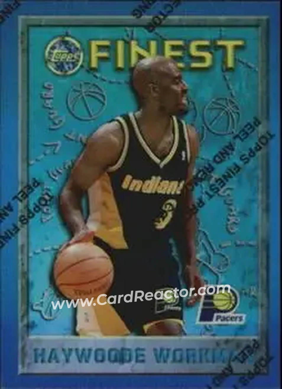 1995-96 Finest - Refractors #168 - Haywoode Workman - Indiana Pacers - Front