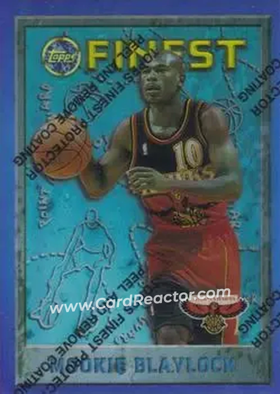 1995-96 Finest - Refractors #169 - Mookie Blaylock - Atlanta Hawks - Front