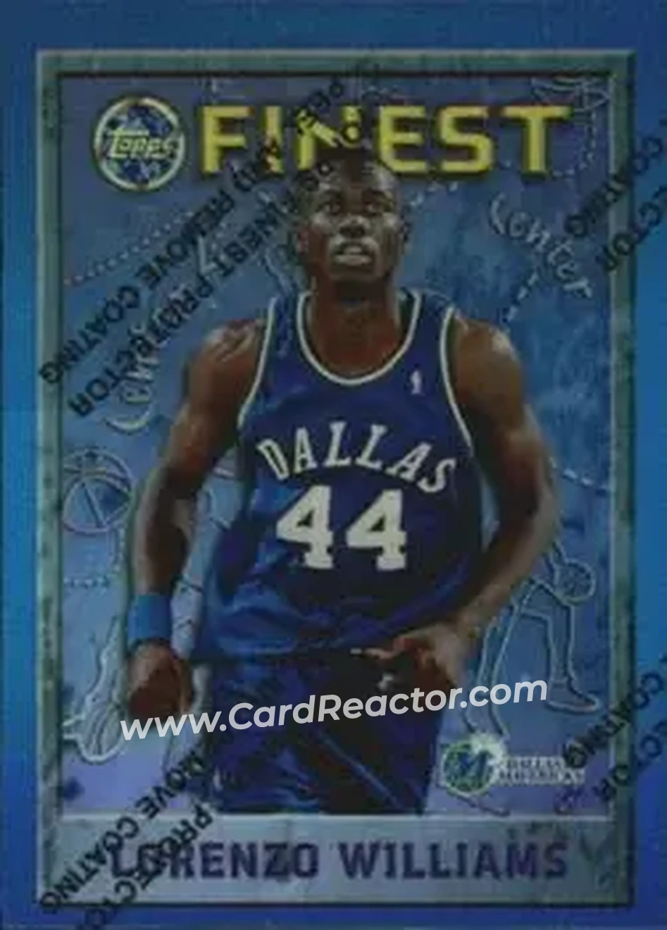 1995-96 Finest - Refractors #171 - Lorenzo Williams - Dallas Mavericks - Front