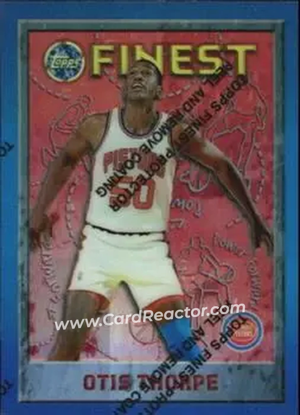 1995-96 Finest - Refractors #174 - Otis Thorpe - Detroit Pistons - Front
