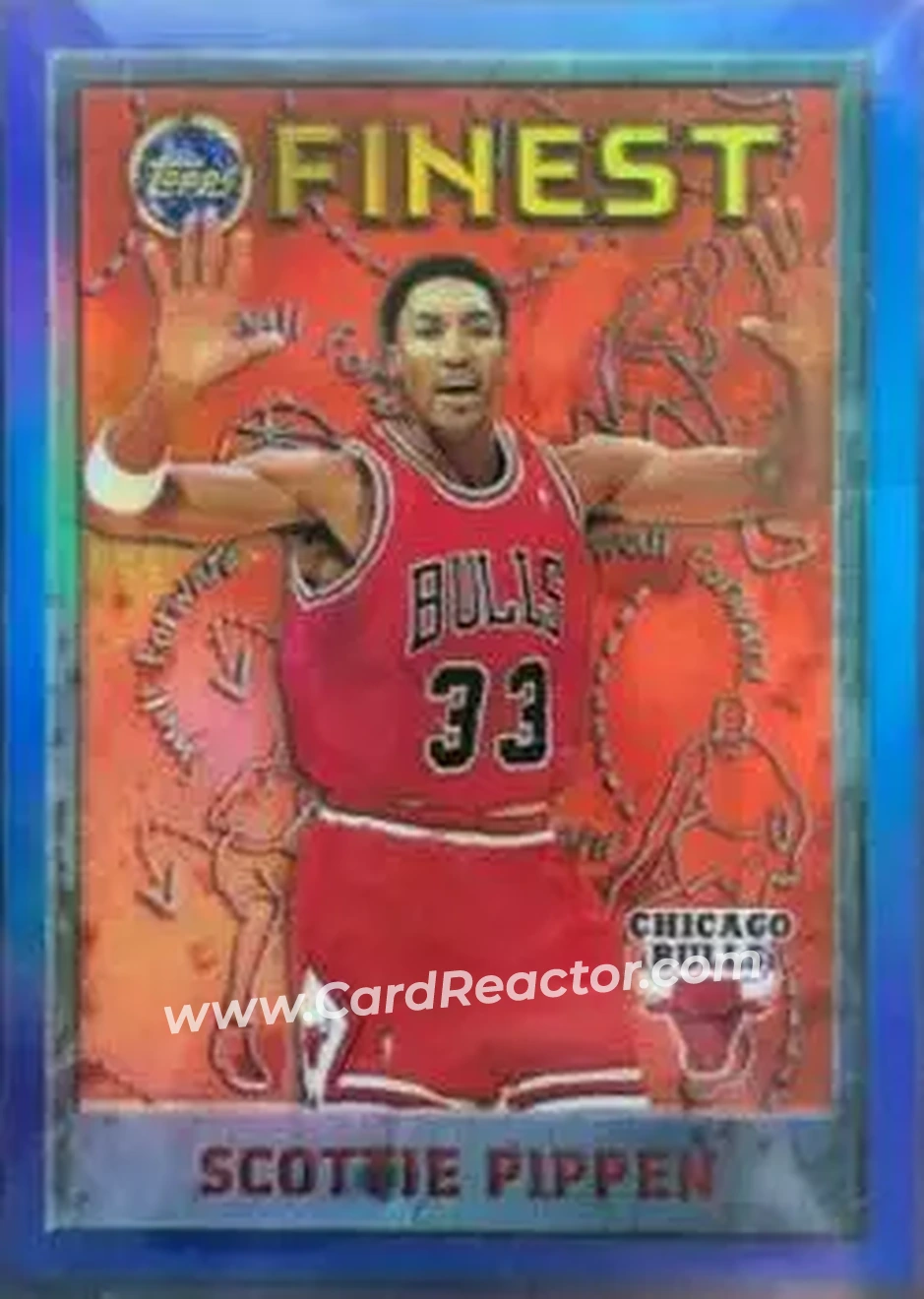 1995-96 Finest - Refractors #179 - Scottie Pippen - Chicago Bulls - Front
