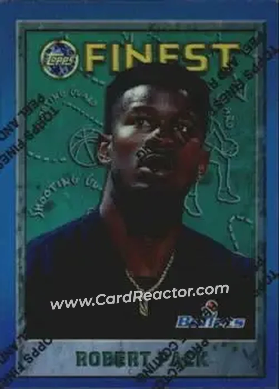 1995-96 Finest - Refractors #180 - Robert Pack - Washington Bullets - Front 1995-96 Finest - Refractors #180 - Robert Pack - Washington Bullets - Front