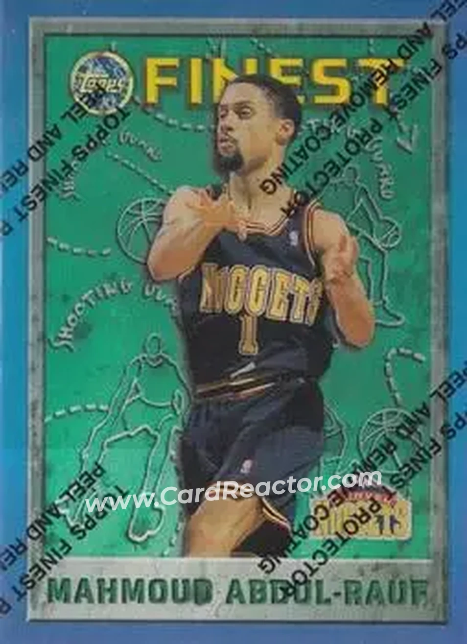 1995-96 Finest - Refractors #182 - Mahmoud Abdul-Rauf - Denver Nuggets - Front