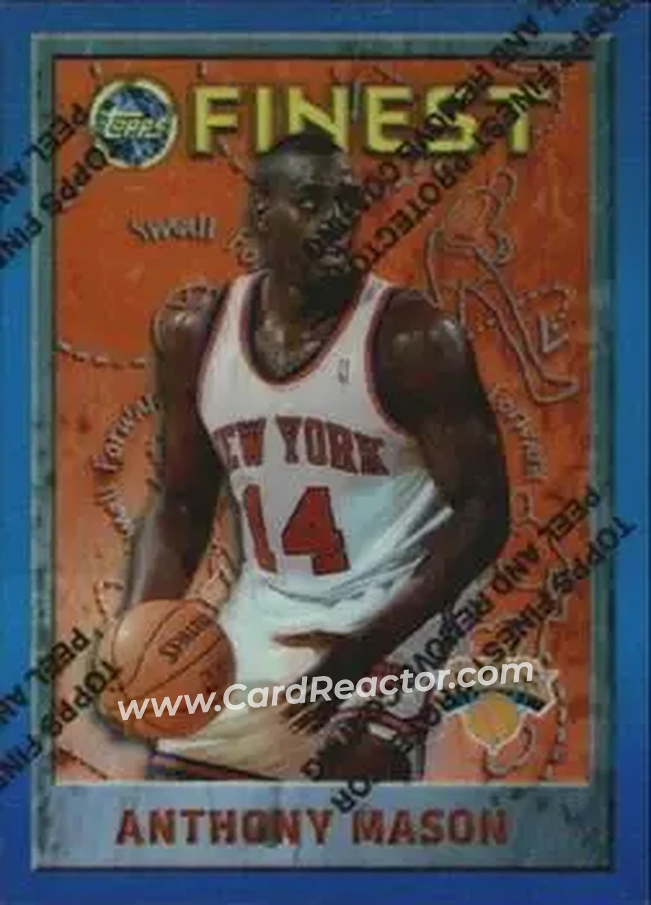 1995-96 Finest - Refractors #184 - Anthony Mason - New York Knicks - Front