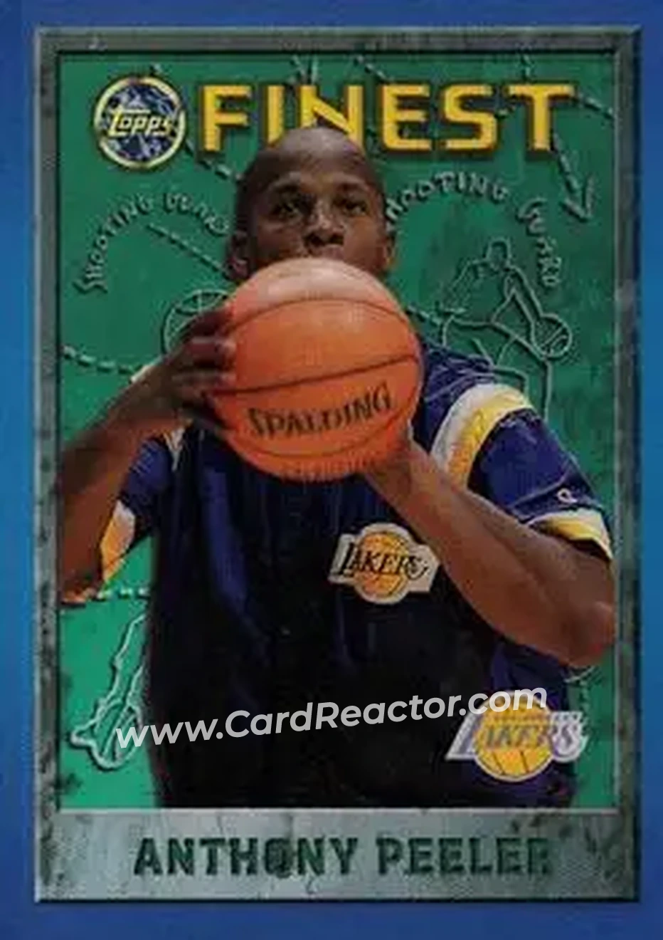 1995-96 Finest - Refractors #187 - Anthony Peeler - Los Angeles Lakers - Front