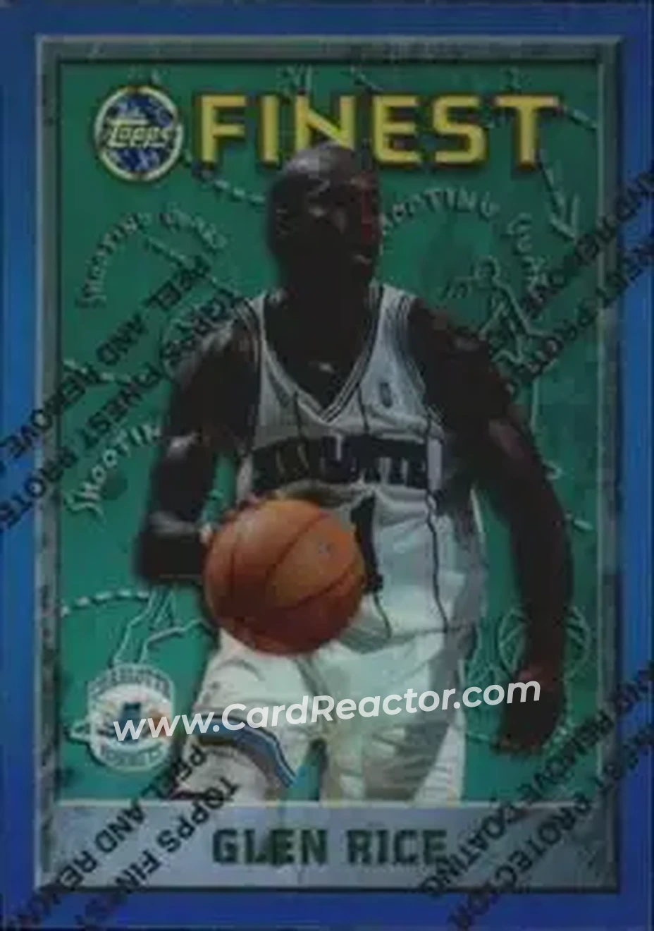1995-96 Finest - Refractors #189 - Glen Rice - Charlotte Hornets - Front