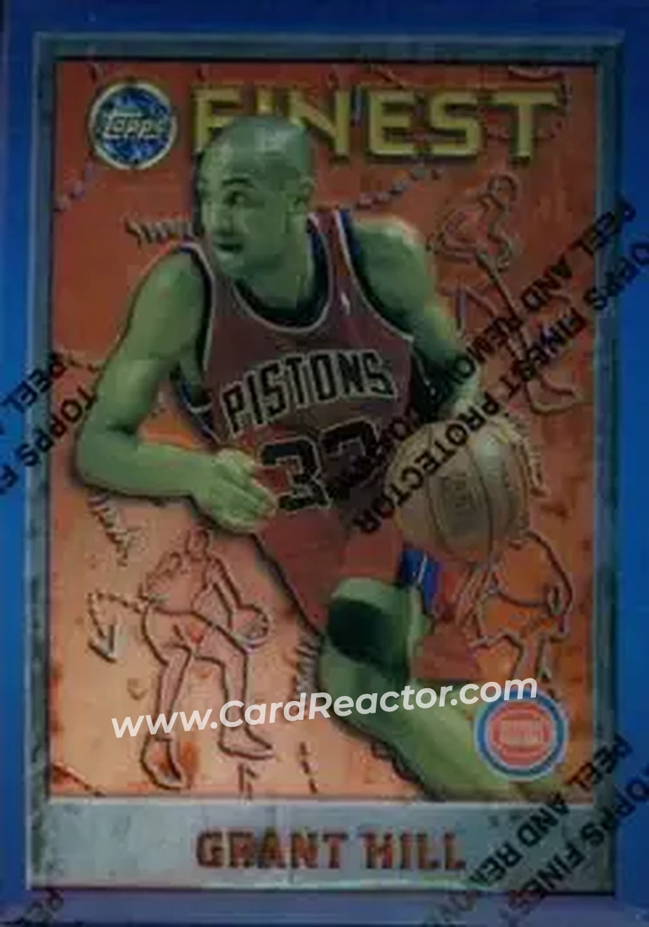 1995-96 Finest - Refractors #190 - Grant Hill - Detroit Pistons - Front