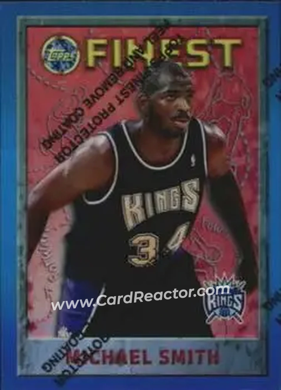 1995-96 Finest - Refractors #191 - Michael Smith - Sacramento Kings - Front 1995-96 Finest - Refractors #191 - Michael Smith - Sacramento Kings - Front