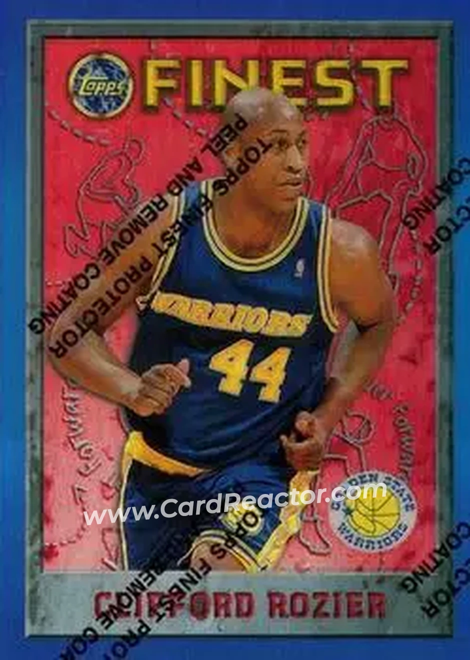 1995-96 Finest - Refractors #193 - Clifford Rozier - Golden State Warriors - Front
