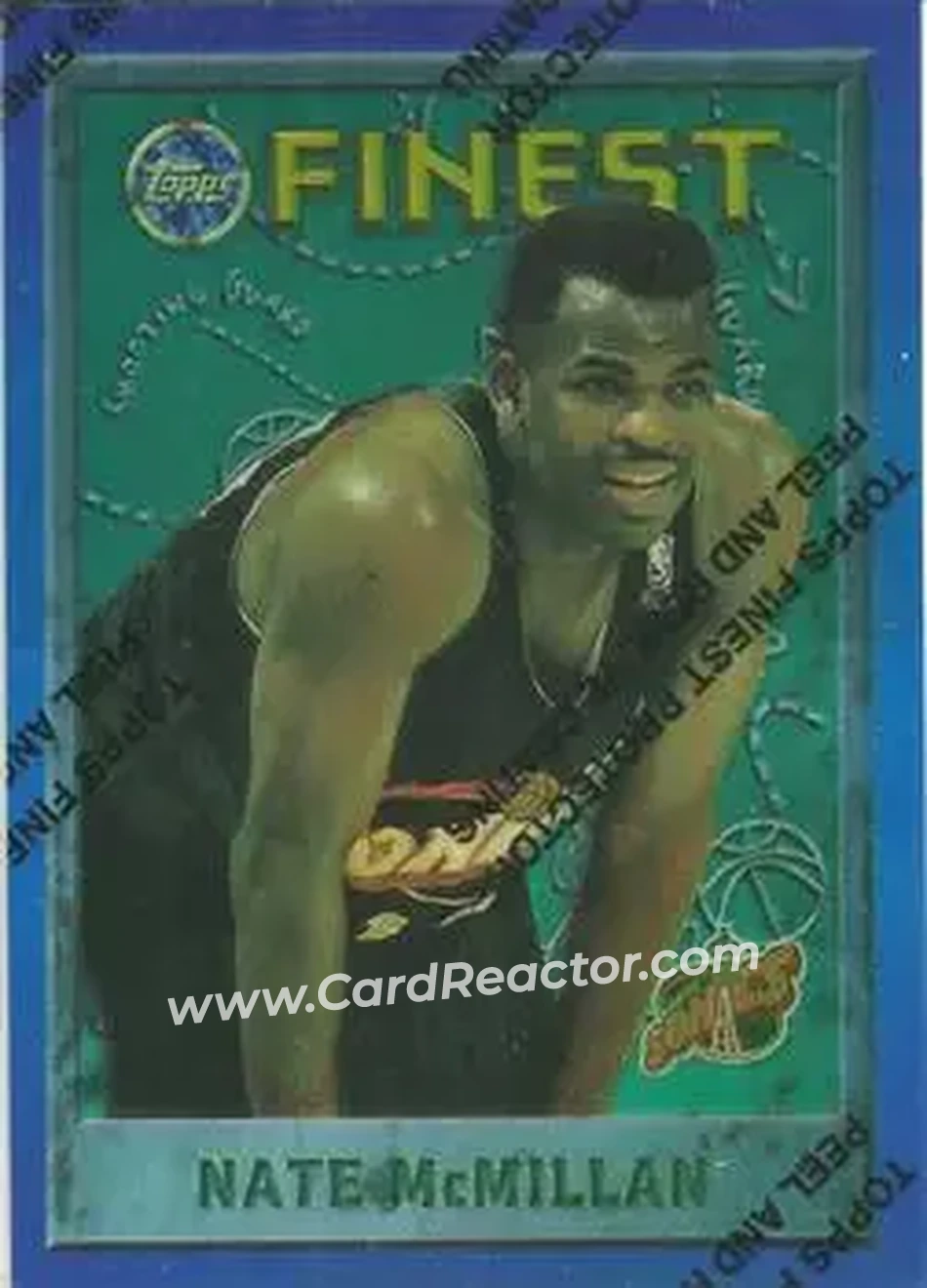 1995-96 Finest - Refractors #197 - Nate McMillan - Seattle SuperSonics - Front