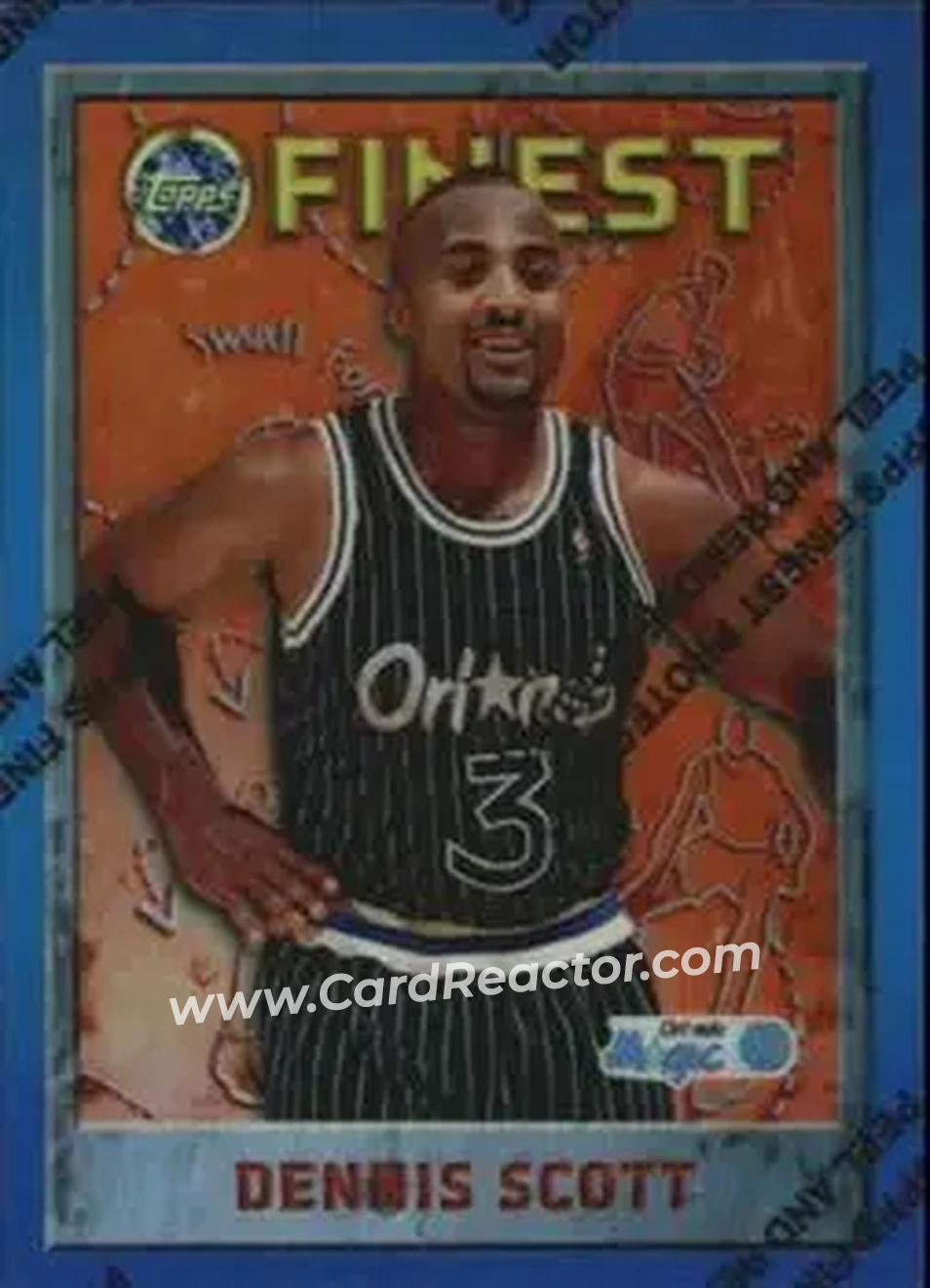 1995-96 Finest - Refractors #199 - Dennis Scott - Orlando Magic - Front