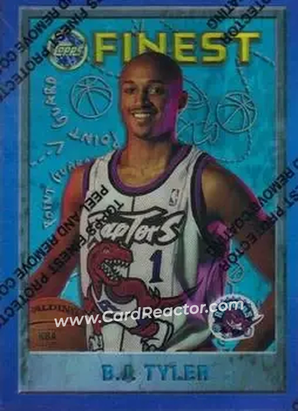 1995-96 Finest - Refractors #202 - B.J. Tyler - Toronto Raptors - Front