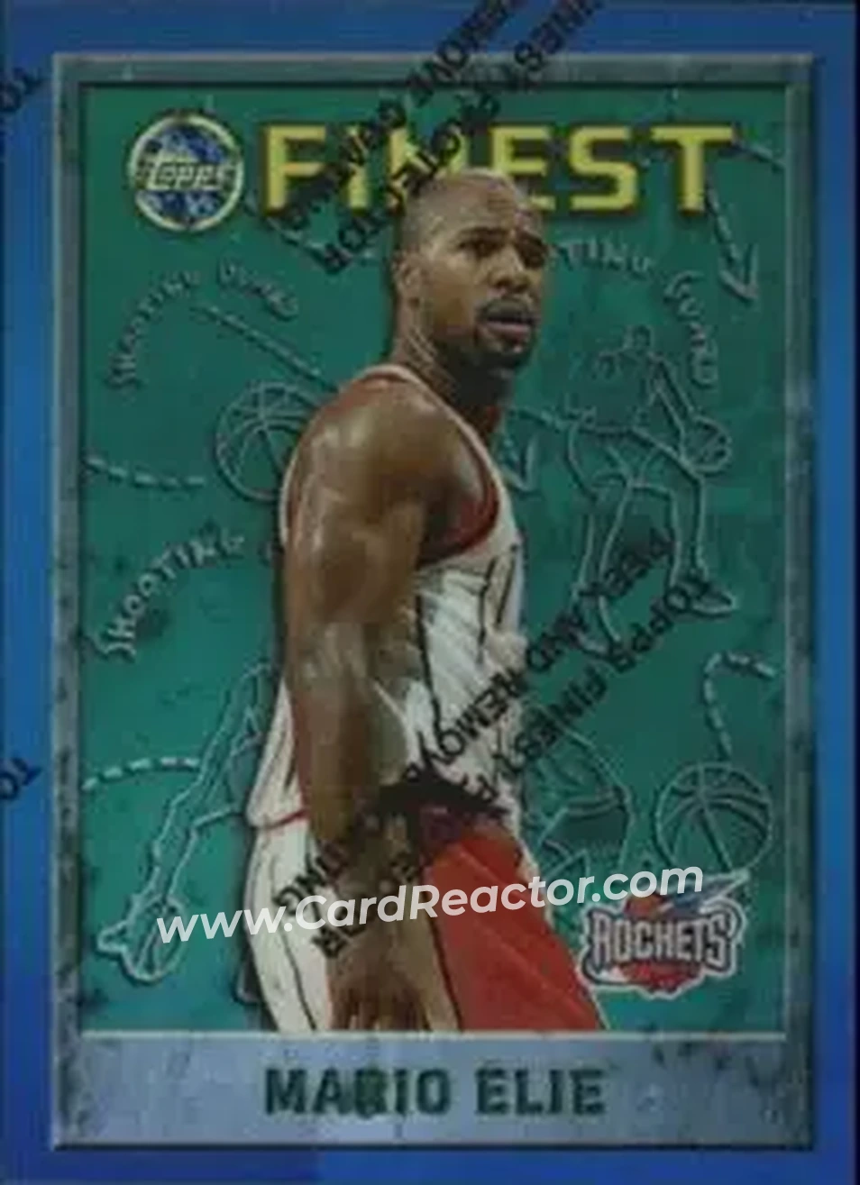 1995-96 Finest - Refractors #208 - Mario Elie - Houston Rockets - Front
