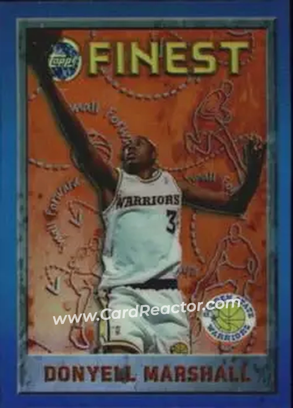 1995-96 Finest - Refractors #215 - Donyell Marshall - Golden State Warriors - Front