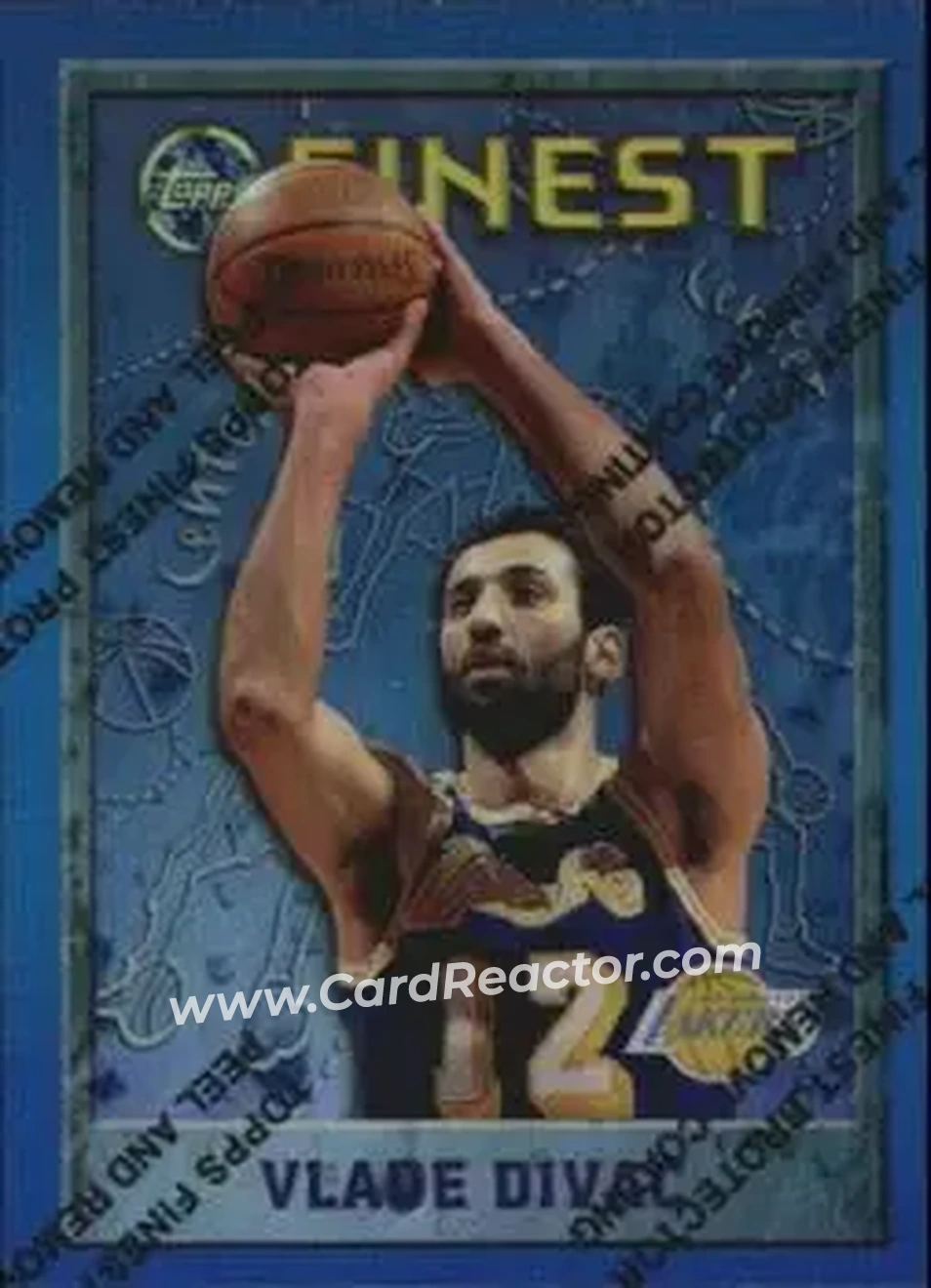 1995-96 Finest - Refractors #219 - Vlade Divac - Los Angeles Lakers - Front