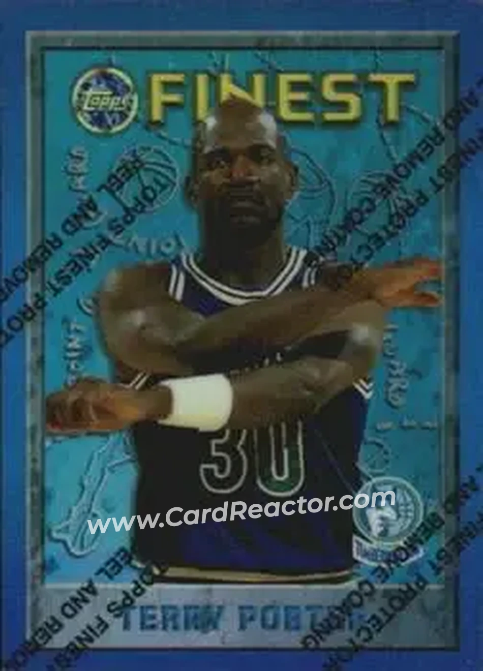 1995-96 Finest - Refractors #222 - Terry Porter - Minnesota Timberwolves - Front
