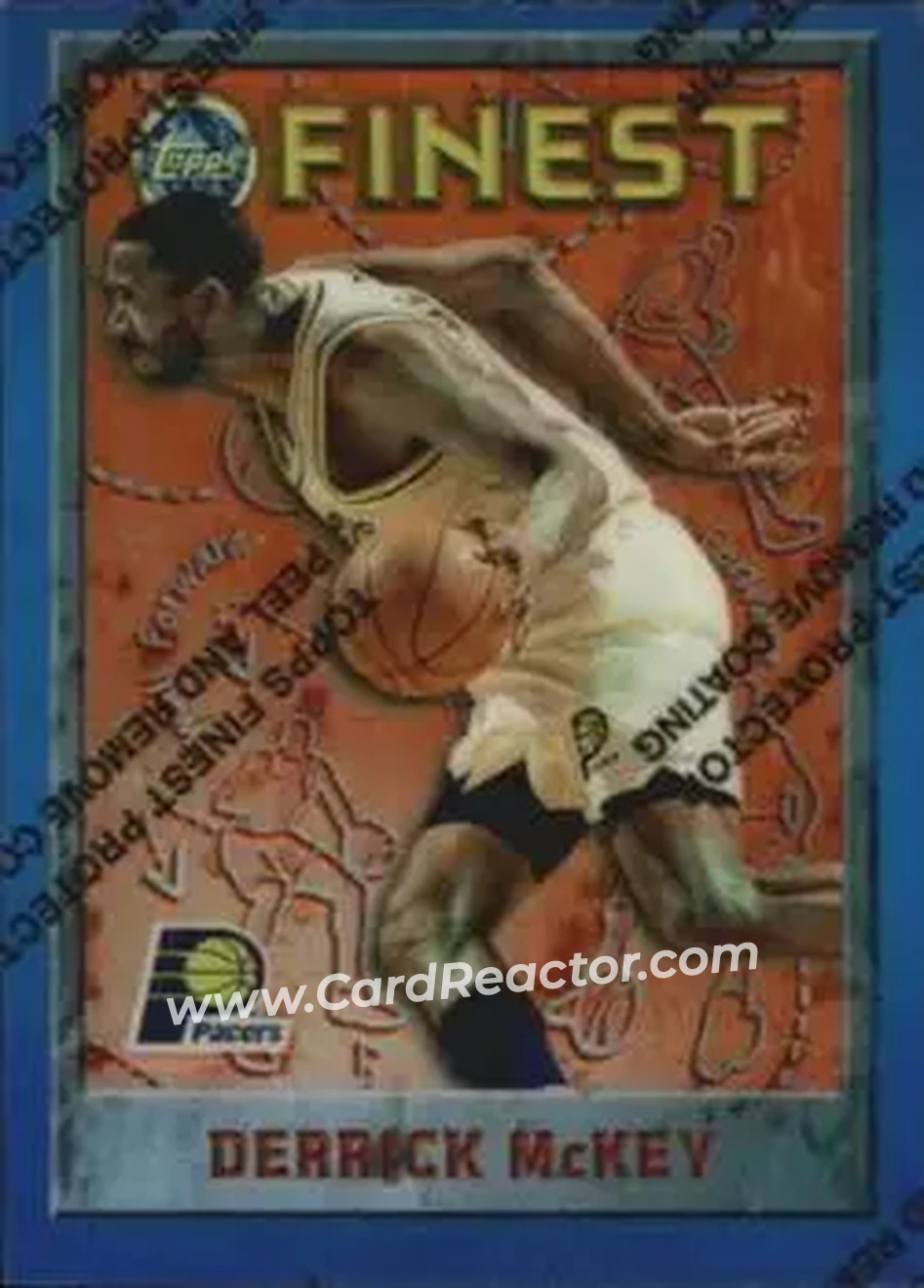 1995-96 Finest - Refractors #228 - Derrick McKey - Indiana Pacers - Front