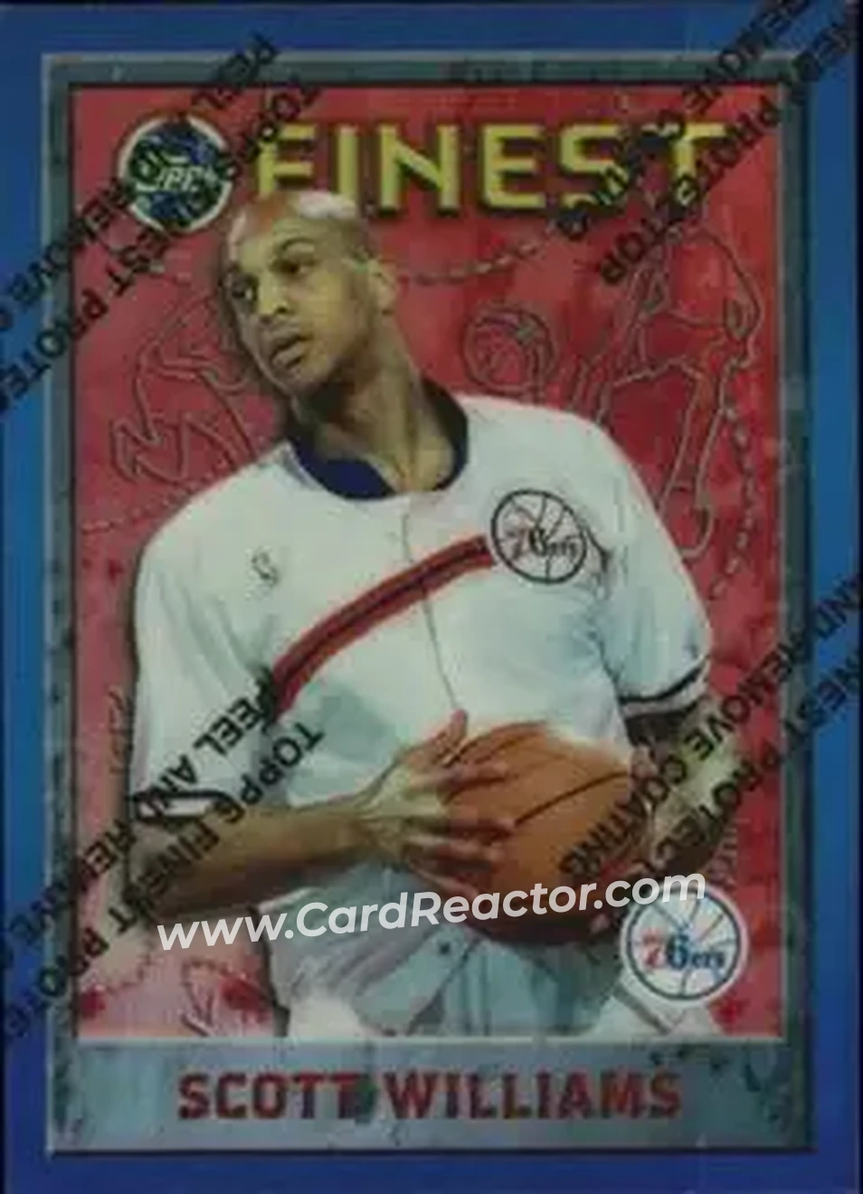 1995-96 Finest - Refractors #232 - Scott Williams - Philadelphia 76ers - Front
