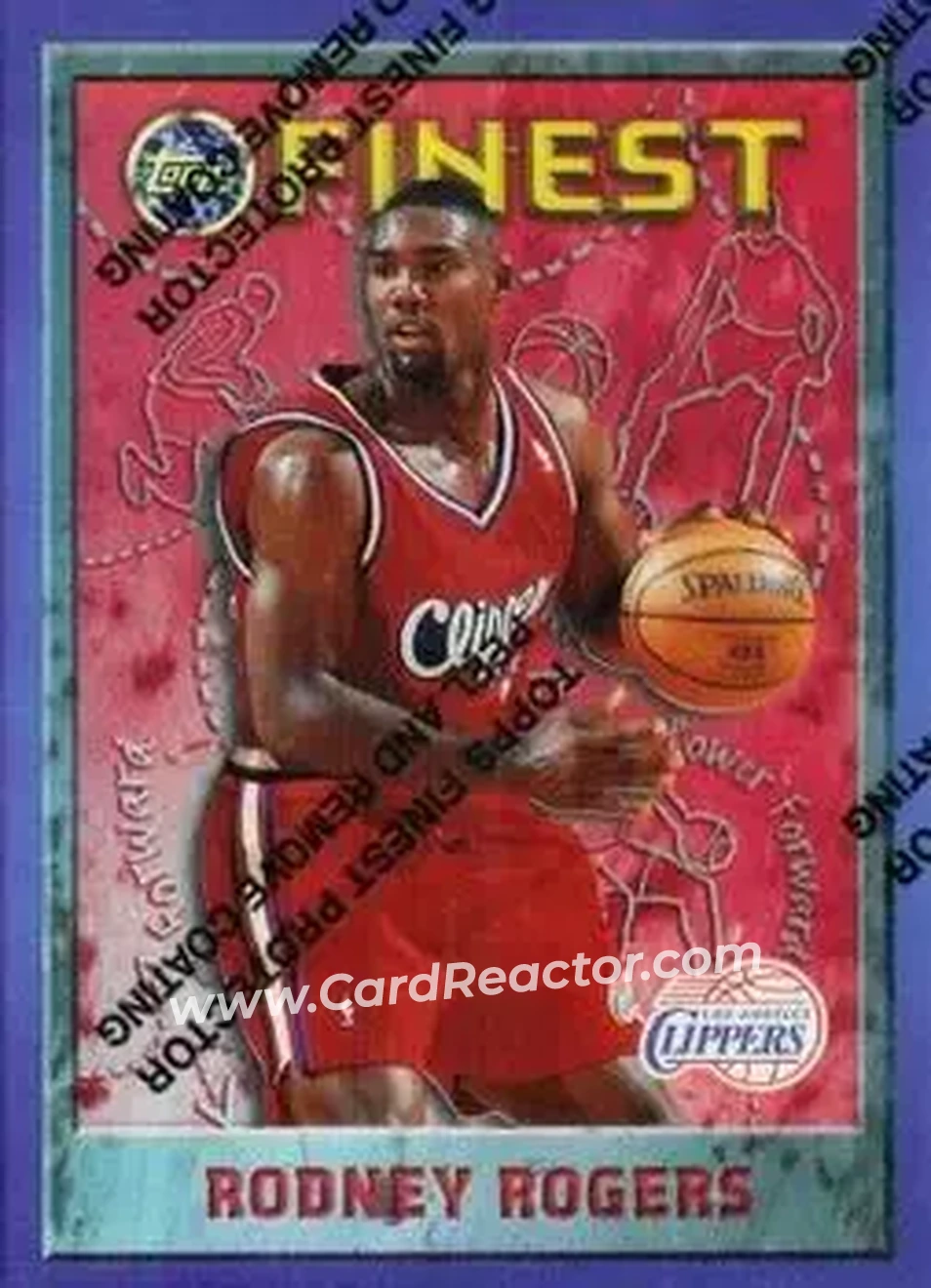 1995-96 Finest - Refractors #238 - Rodney Rogers - Los Angeles Clippers - Front