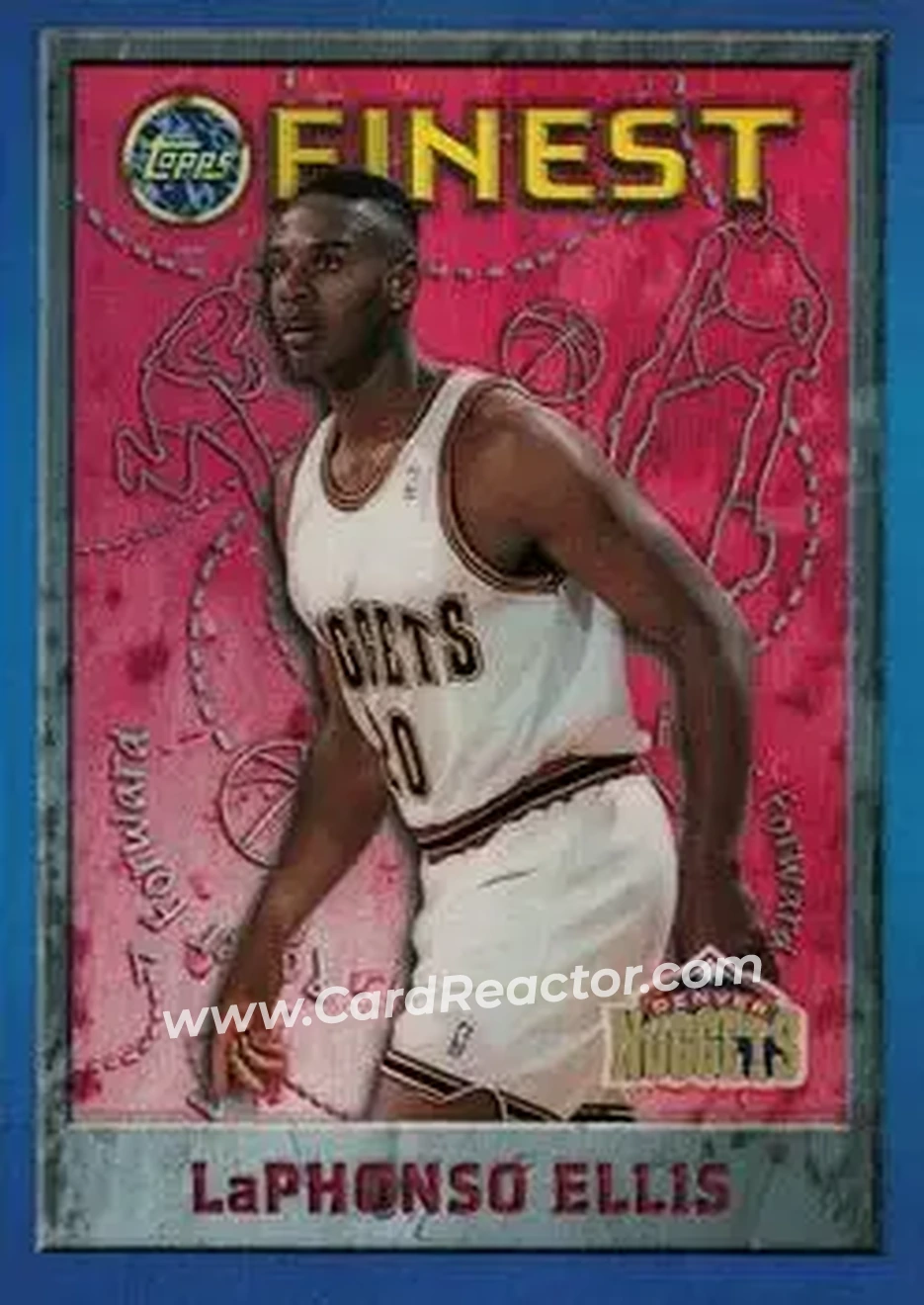 1995-96 Finest - Refractors #242 - LaPhonso Ellis - Denver Nuggets - Front 1995-96 Finest - Refractors #242 - LaPhonso Ellis - Denver Nuggets - Front