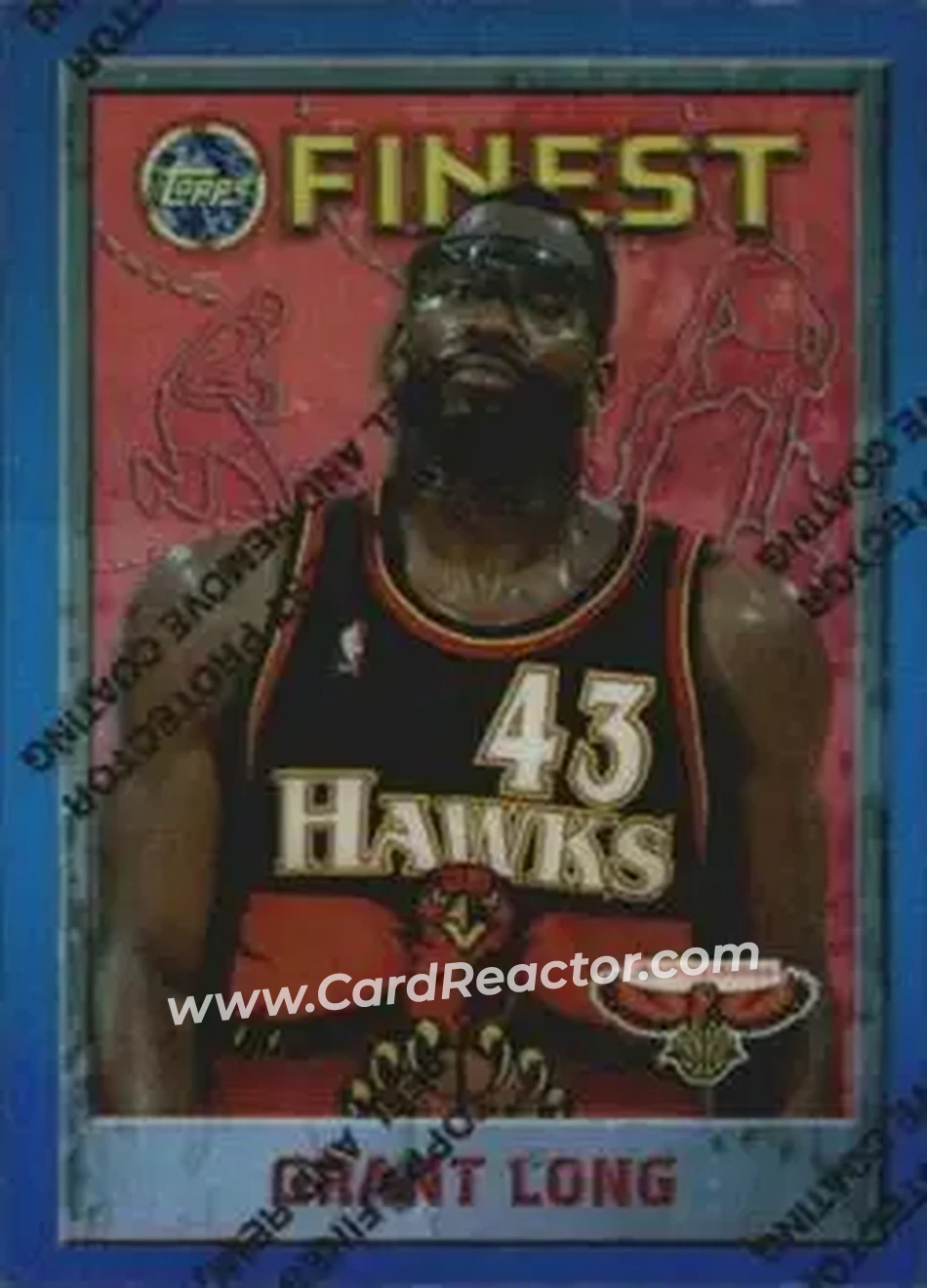 1995-96 Finest - Refractors #244 - Grant Long - Atlanta Hawks - Front