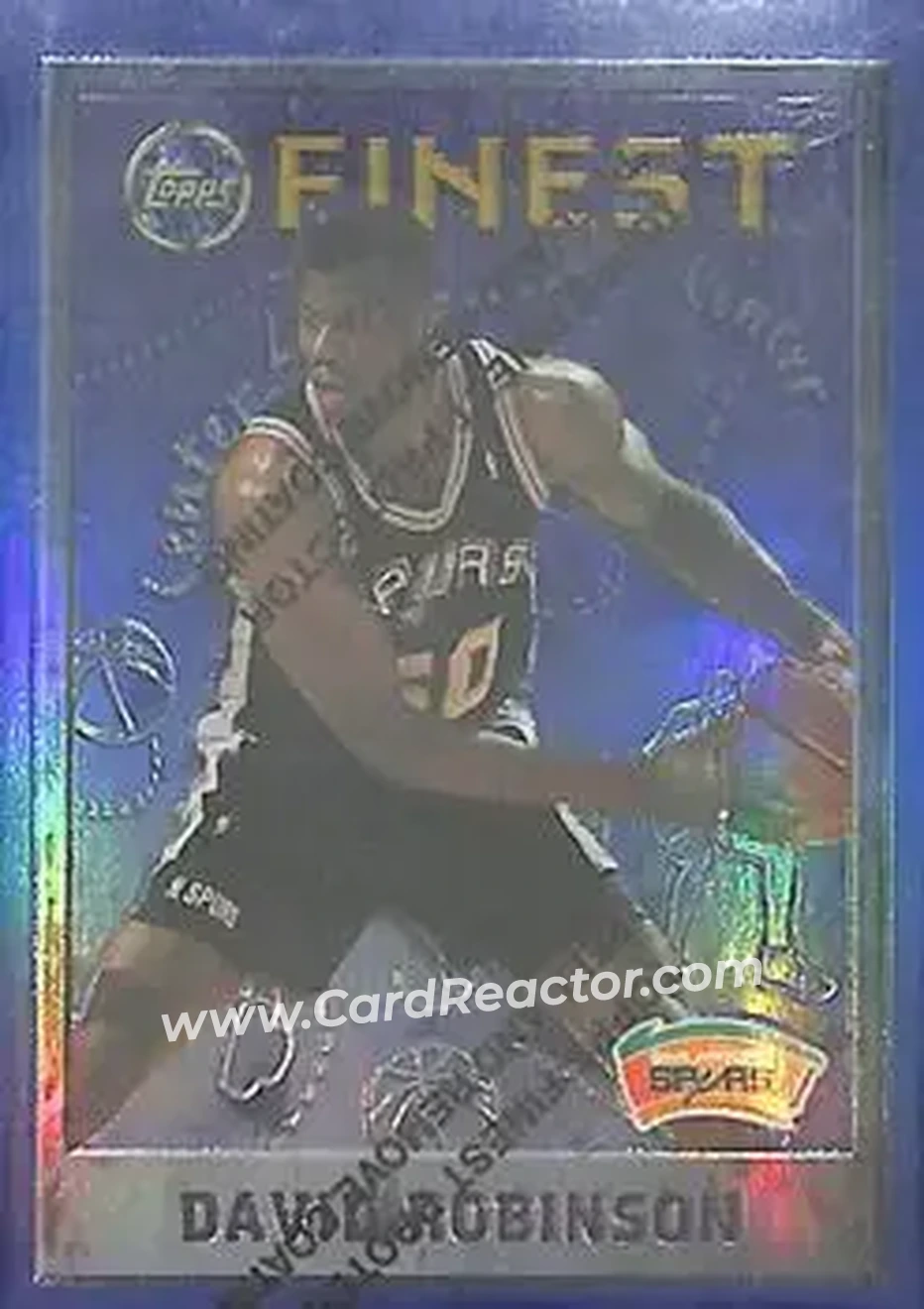 1995-96 Finest - Refractors #245 - David Robinson - San Antonio Spurs - Front