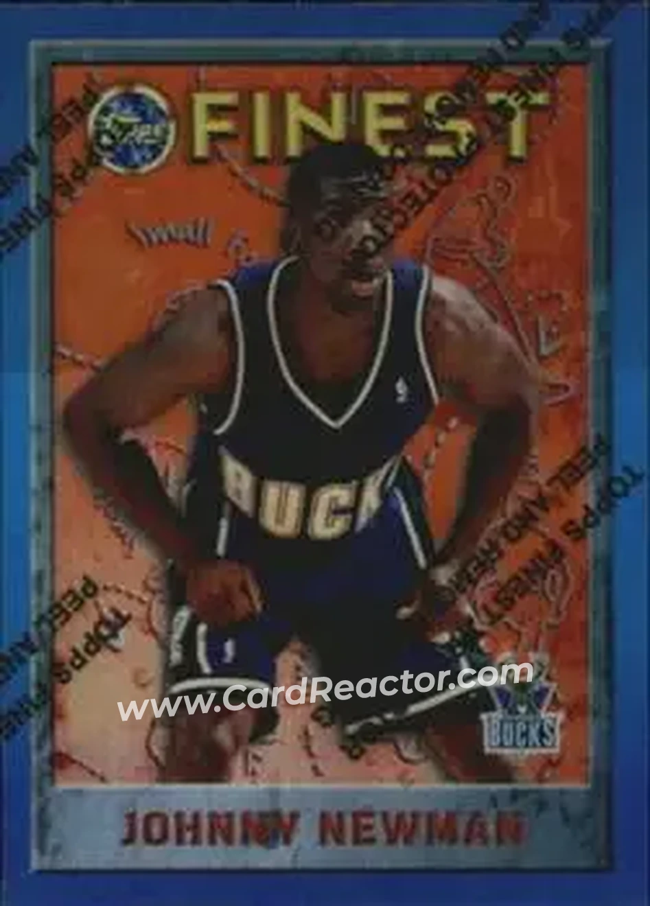 1995-96 Finest - Refractors #249 - Johnny Newman - Milwaukee Bucks - Front