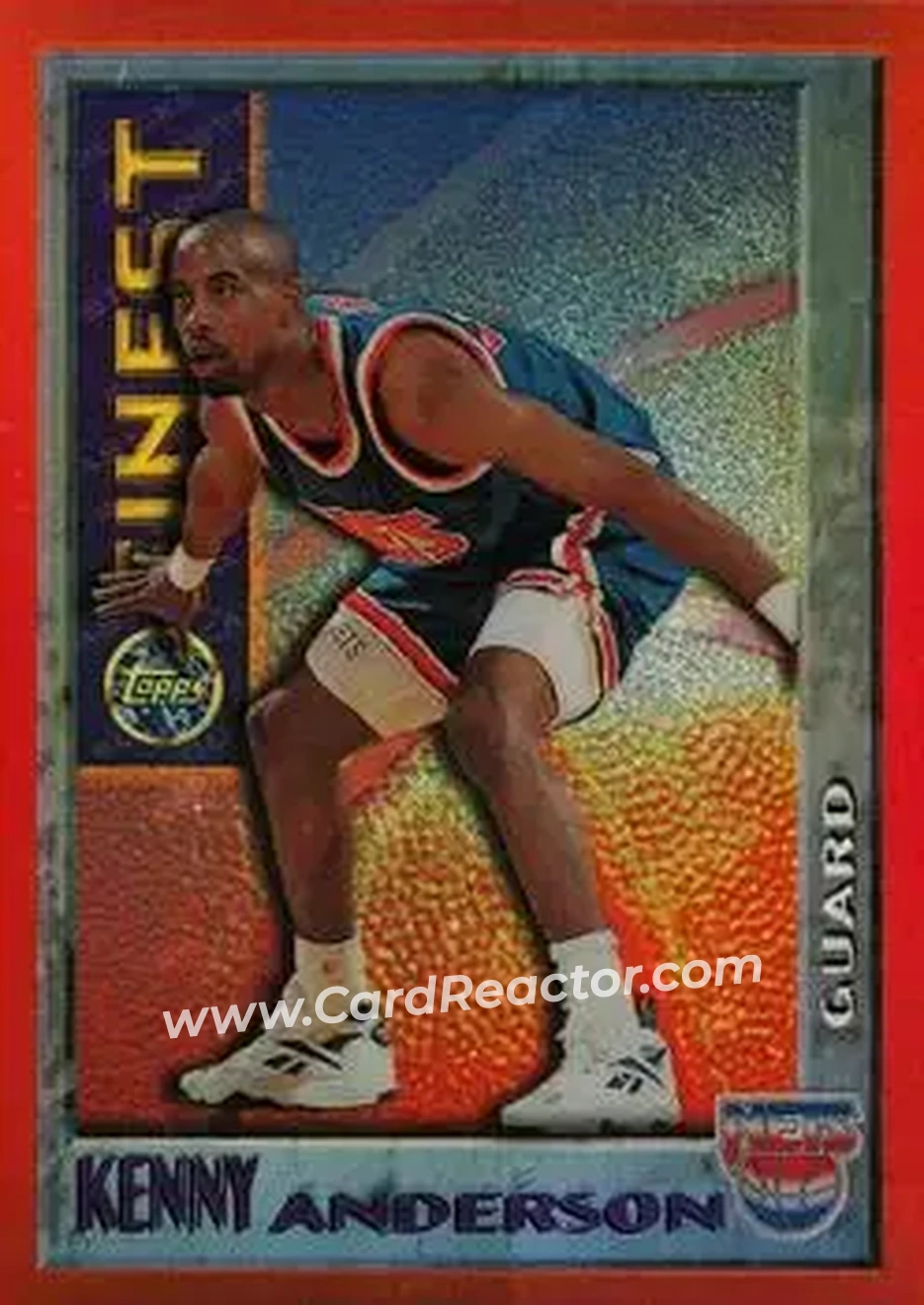 1995-96 Finest - Mystery Finest Bordered Refractors #M5 - Kenny Anderson - New Jersey Nets - Front