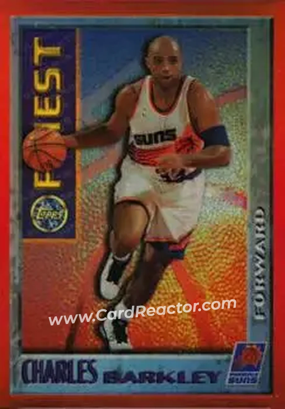 1995-96 Finest - Mystery Finest Bordered Refractors #M6 - Charles Barkley - Phoenix Suns - Front
