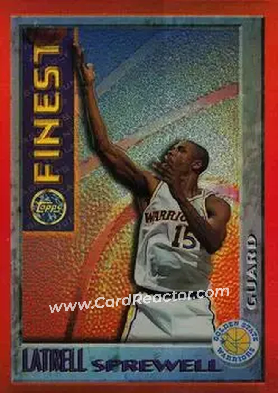 1995-96 Finest - Mystery Finest Bordered Refractors #M7 - Latrell Sprewell - Golden State Warriors - Front