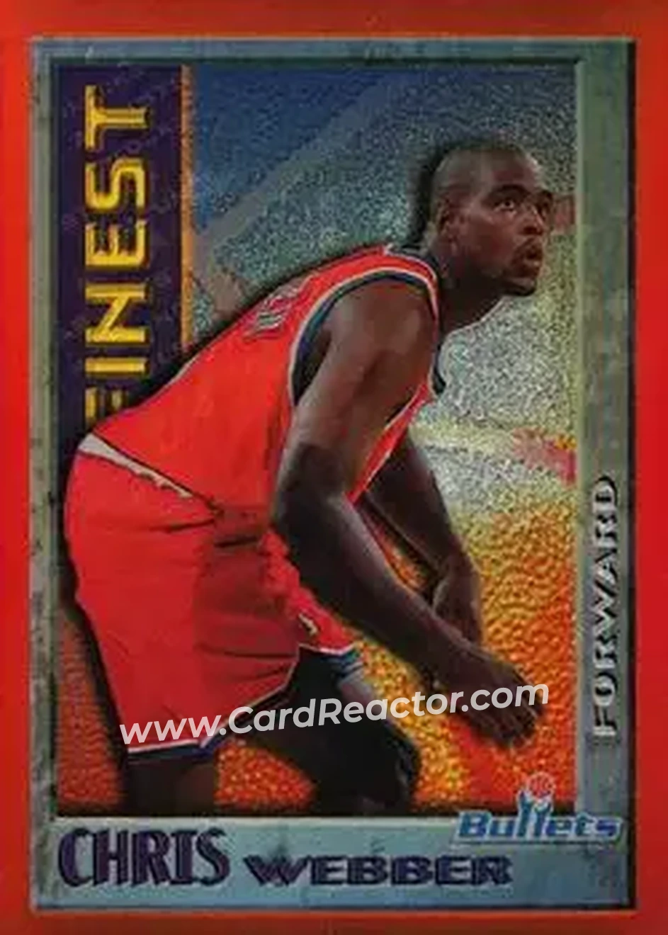 1995-96 Finest - Mystery Finest Bordered Refractors #M8 - Chris Webber - Washington Bullets - Front