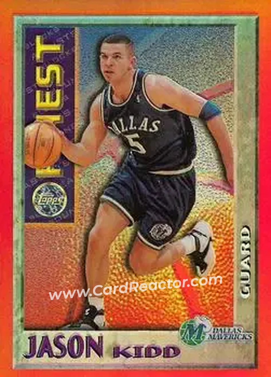 1995-96 Finest - Mystery Finest Bordered Refractors #M9 - Jason Kidd - Dallas Mavericks - Front