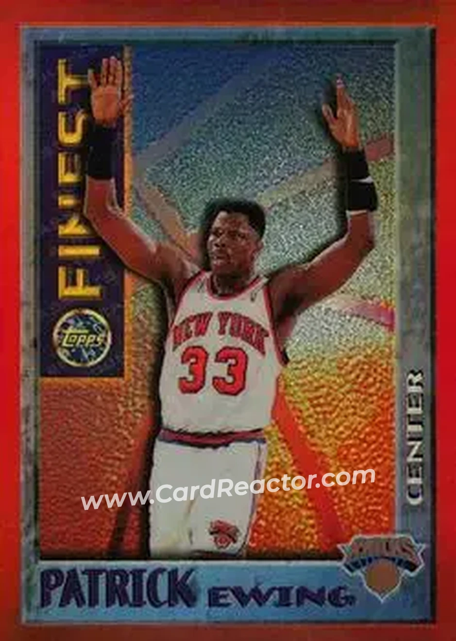 1995-96 Finest - Mystery Finest Bordered Refractors #M16 - Patrick Ewing - New York Knicks - Front