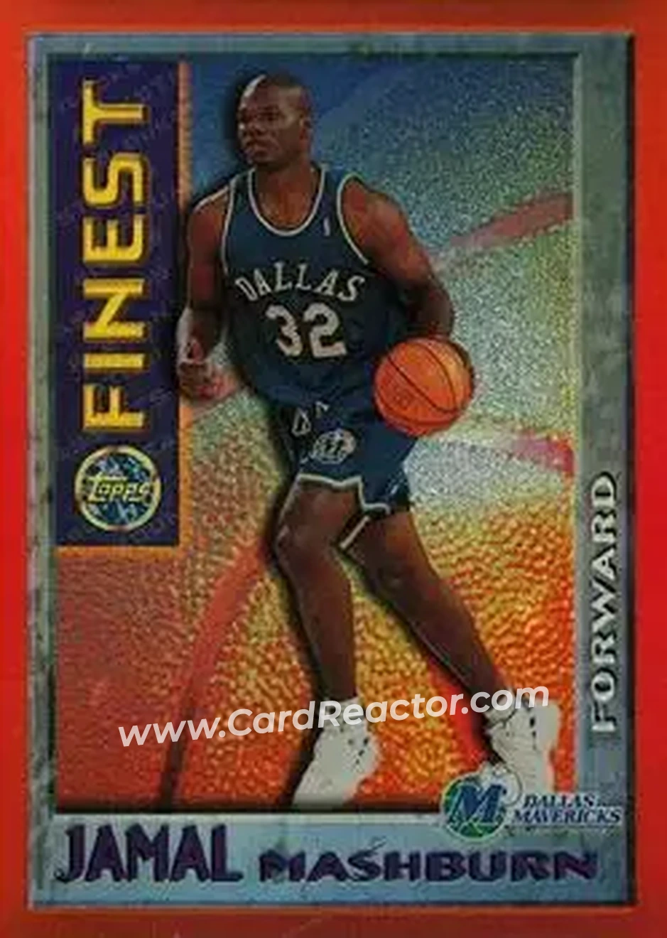 1995-96 Finest - Mystery Finest Bordered Refractors #M19 - Jamal Mashburn - Dallas Mavericks - Front
