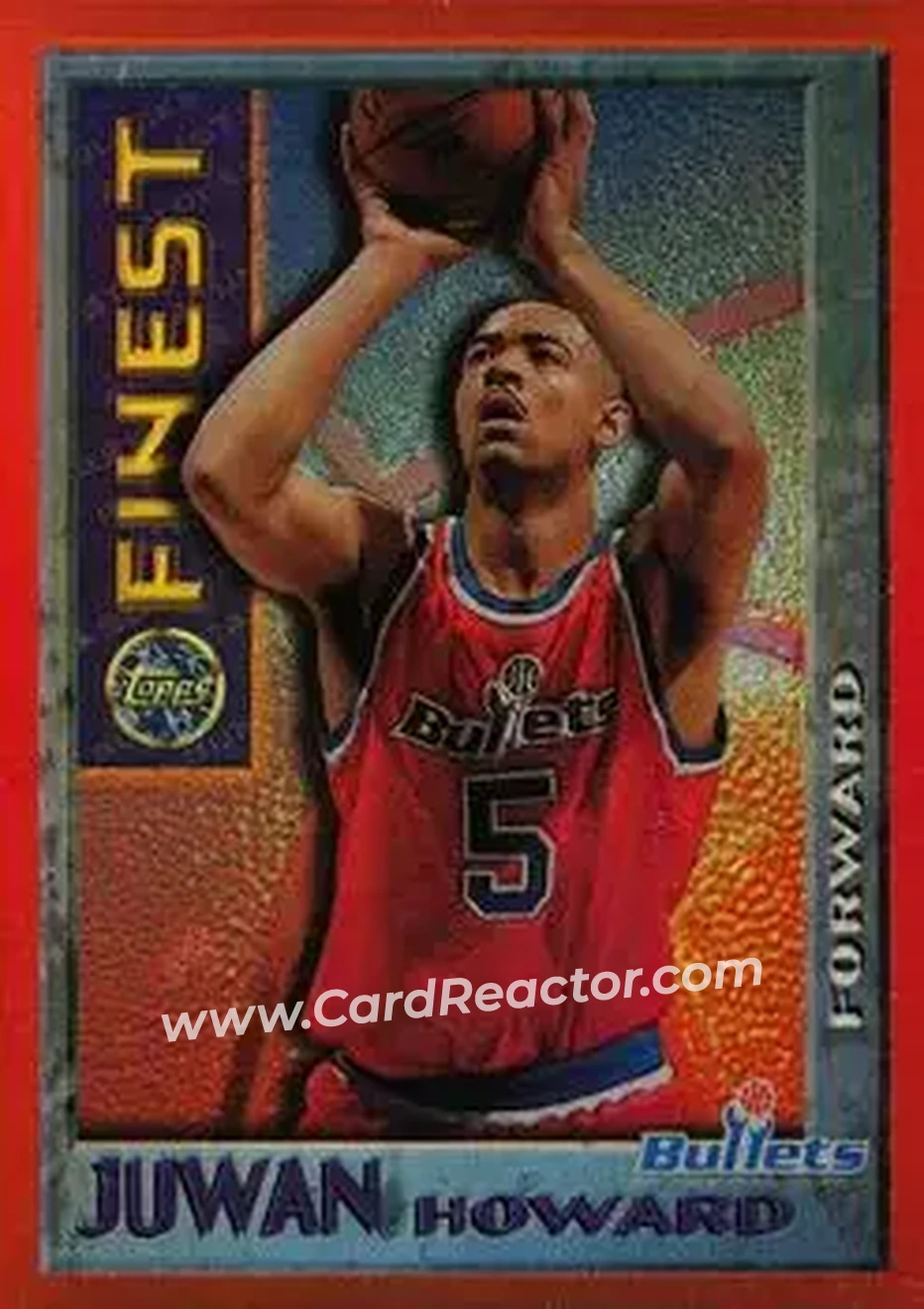 1995-96 Finest - Mystery Finest Bordered Refractors #M20 - Juwan Howard - Washington Bullets - Front