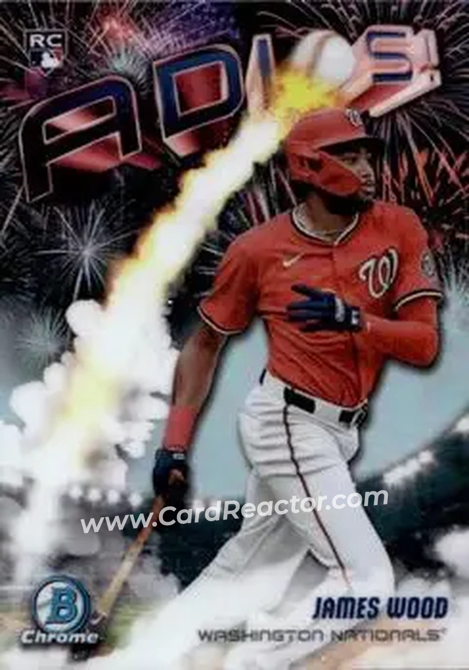 2025 Bowman Chrome - Adios #AD-4 - James Wood - Washington Nationals - Front