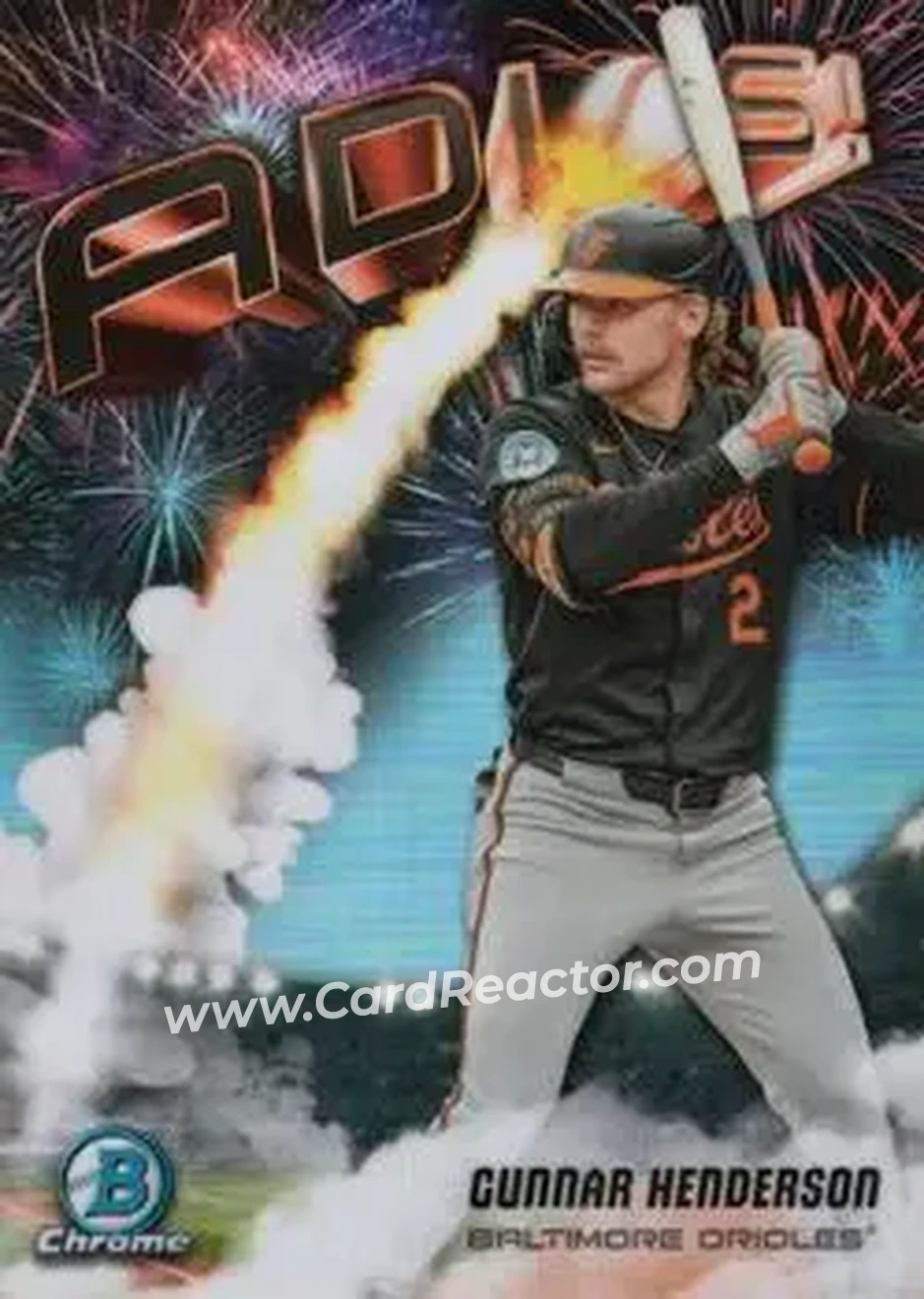 2025 Bowman Chrome - Adios #AD-9 - Gunnar Henderson - Baltimore Orioles - Front