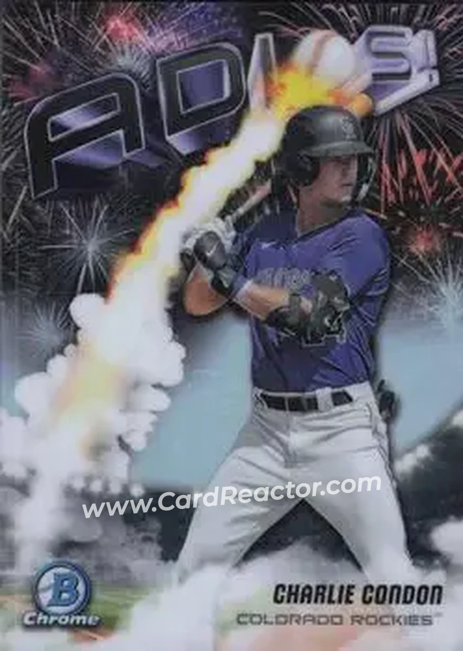2025 Bowman Chrome - Adios #AD-16 - Charlie Condon - Colorado Rockies - Front