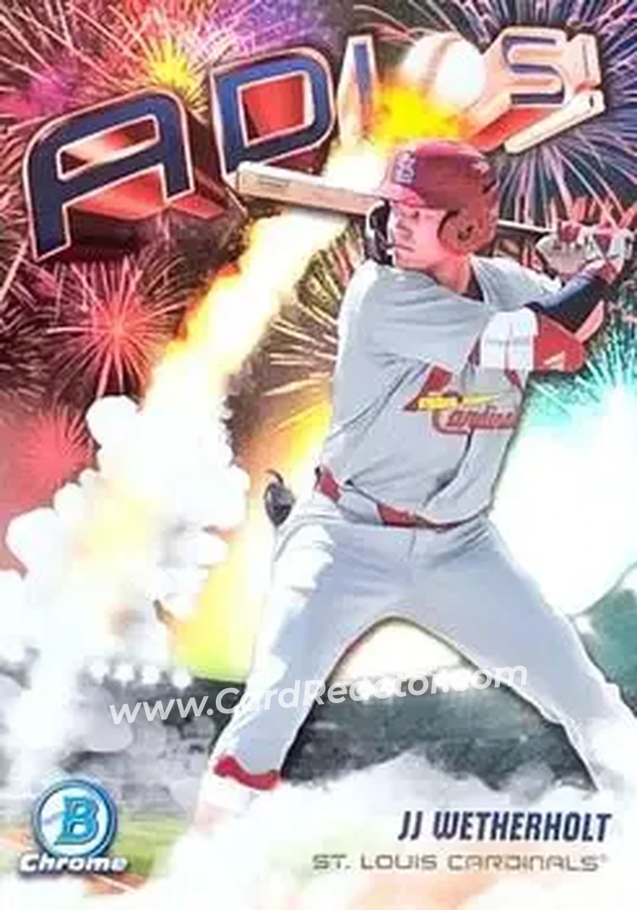 2025 Bowman Chrome - Adios #AD-24 - JJ Wetherholt - St. Louis Cardinals - Front