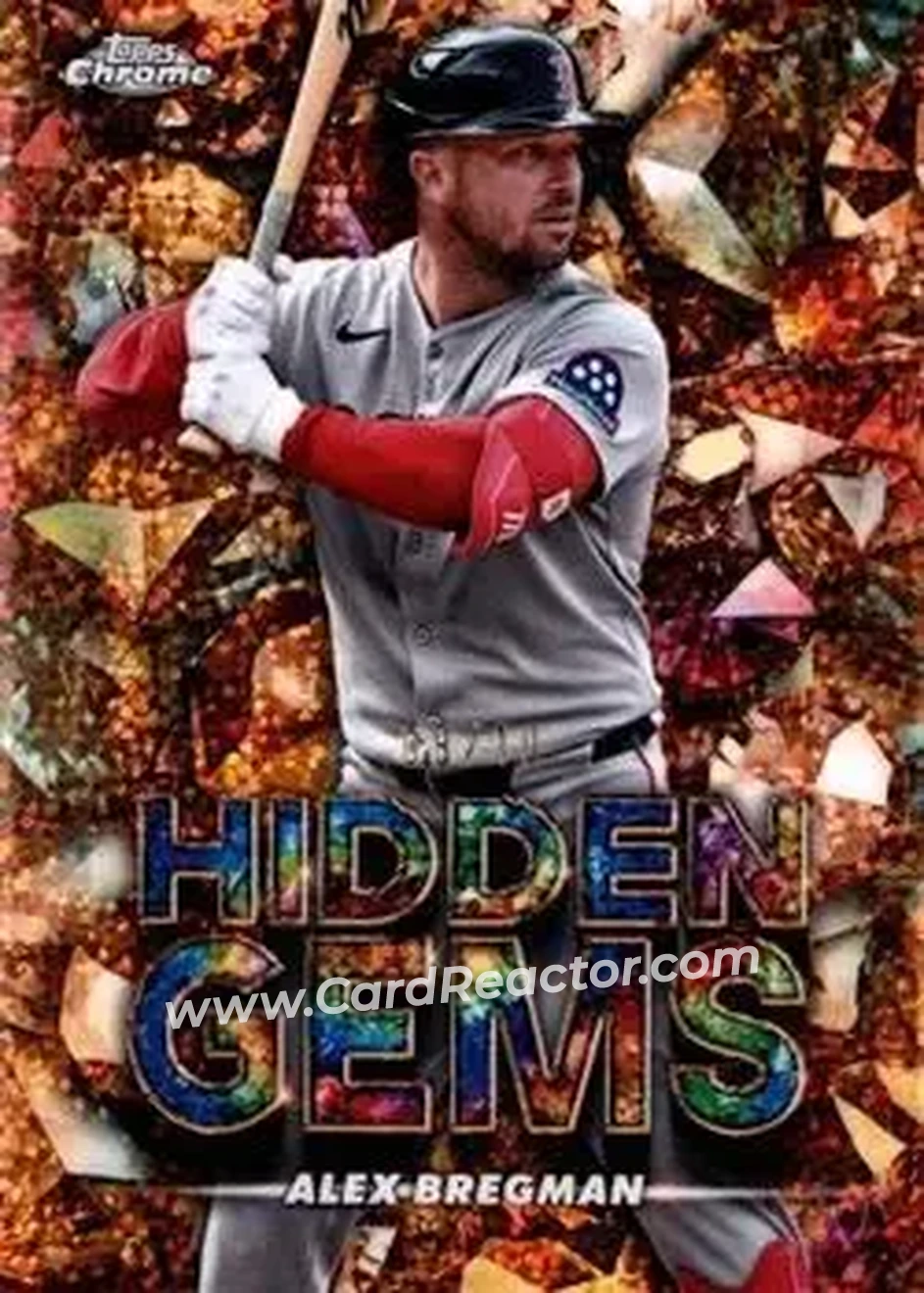2025 Bowman Chrome - Hidden Gems Citrine #HG-29 - Alex Bregman - Boston Red Sox - Front